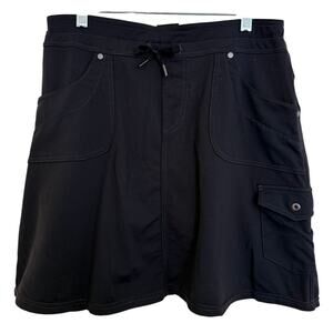 Kuhls Black A-Line Skort Pockets Athleisure Utility Gorpcore Women Small